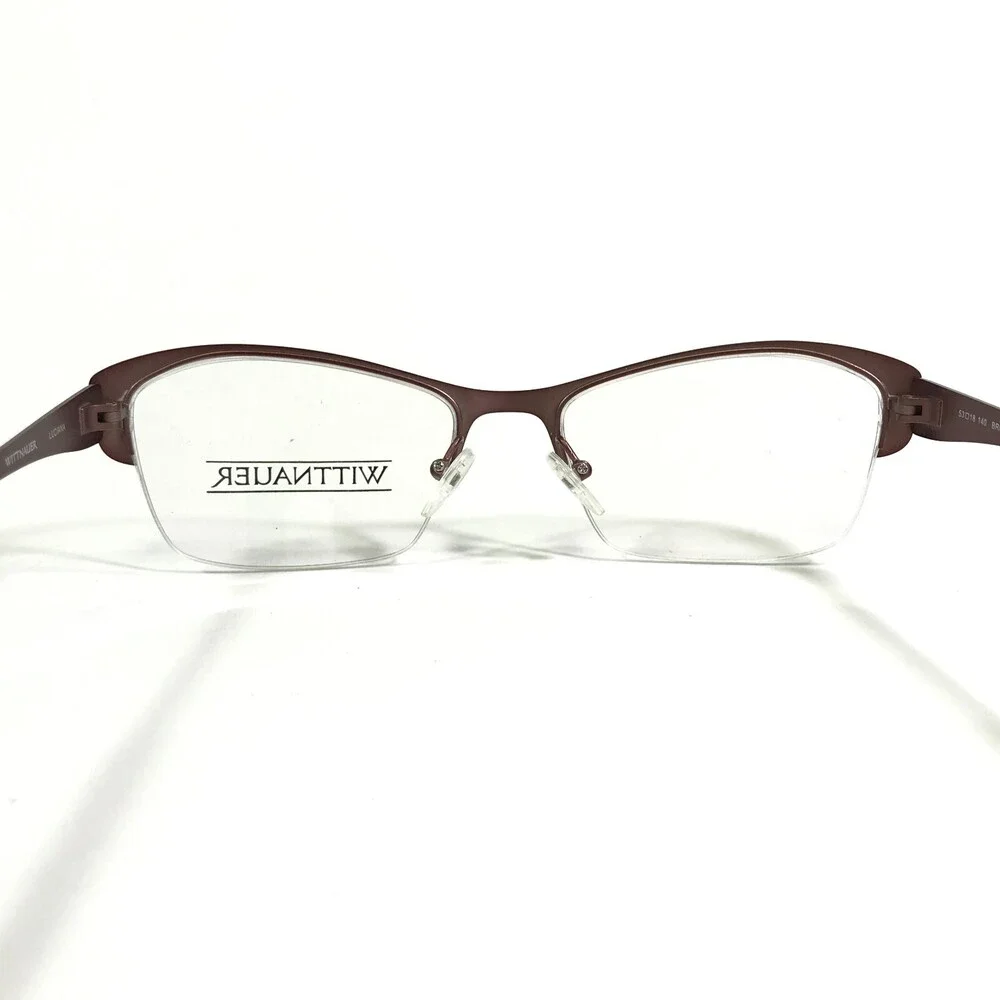 Wittnauer Eyeglasses Frames LUCIANA BROWN Cat Eye Half Rim 53-18-140
